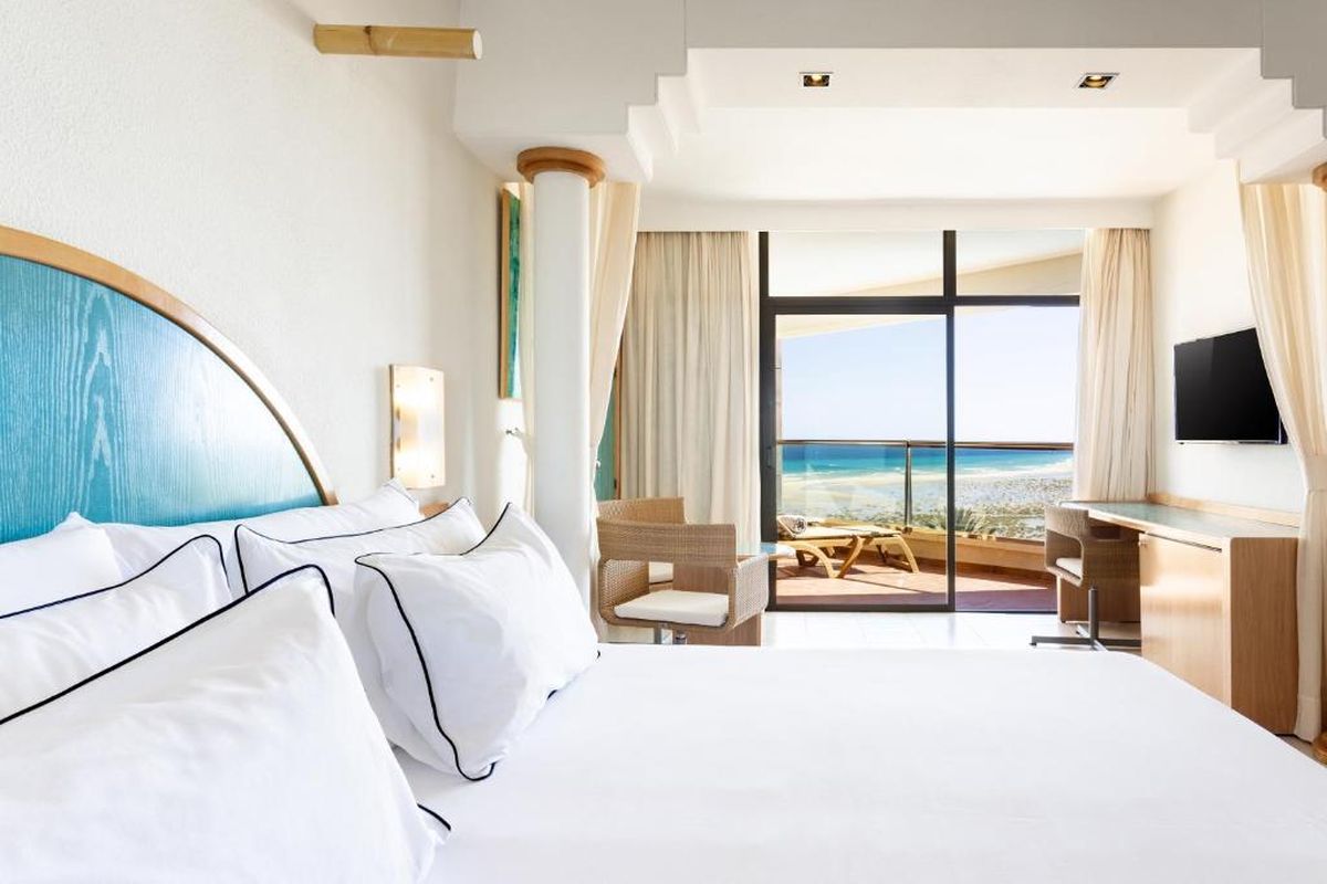 Una de las habitaciones del Meliá Fuerteventura, en Islas Canarias.