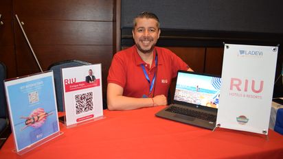 Enrique Mejía, gerente de Ventas para Colombia, Ecuador y Guatemala de RIU Hotels, en el Ladevi Workshop Bogotá.