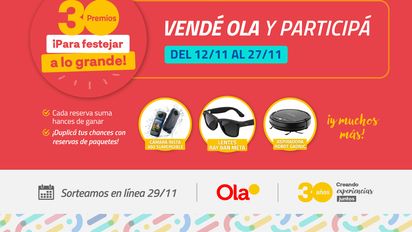 Ola cumple 30 años y lo celebra a lo grande con un imperdible sorteo.