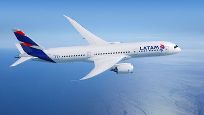 Latam Airlines tiene 56 aviones Boeing wide-body, de los modelos 767, 777 y 787.