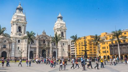La Plaza Mayor de Lima, el centro histórico de la ciudad.