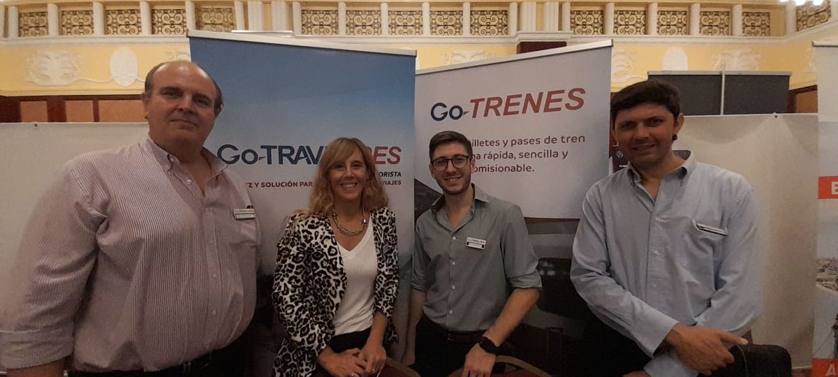 Los ejecutivos de GoTravelRes en ECTU 2022: José Luis Gulín, María Belén Faini, Ezequiel Naso y Pablo Giorno.