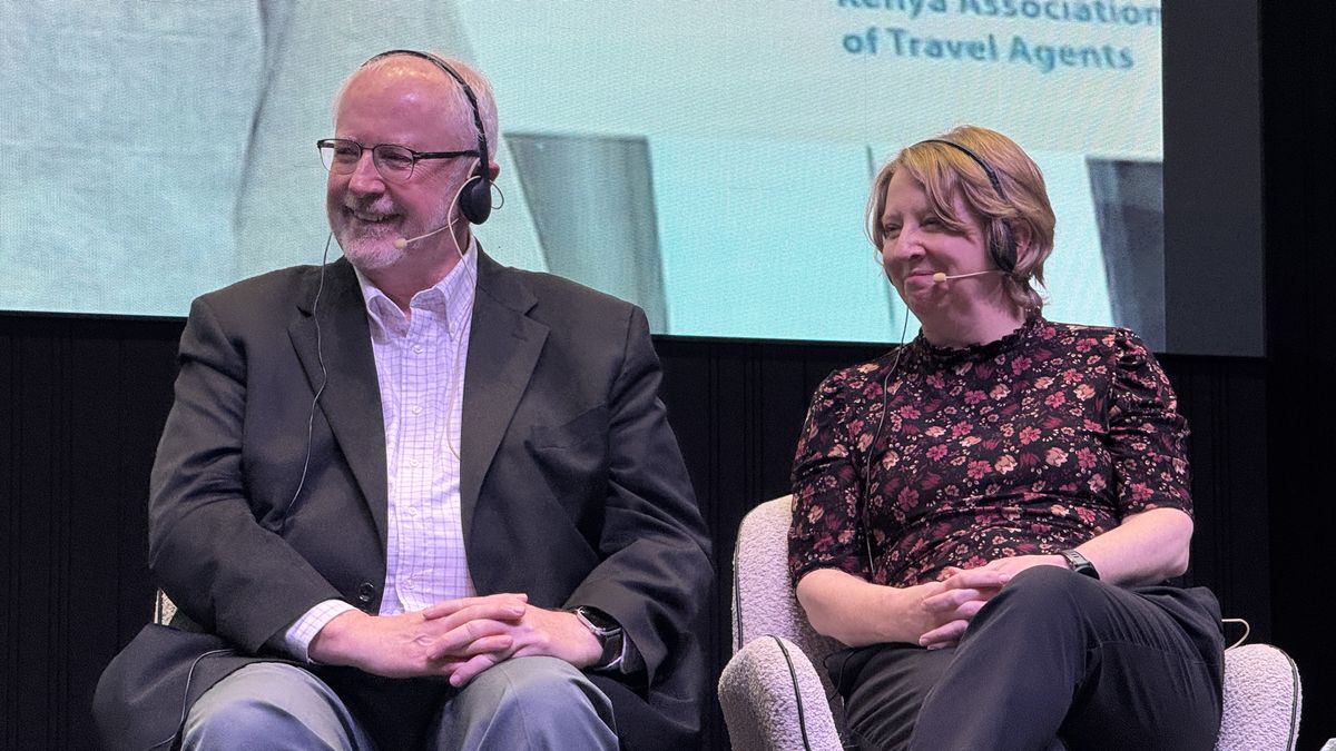 Mark Meader, vicepresidente ejecutivo de ASTA (agencias de Estados Unidos) junto a Susan Deer, directora de Relaciones Institucionales de ABTA (Reino Unido).
