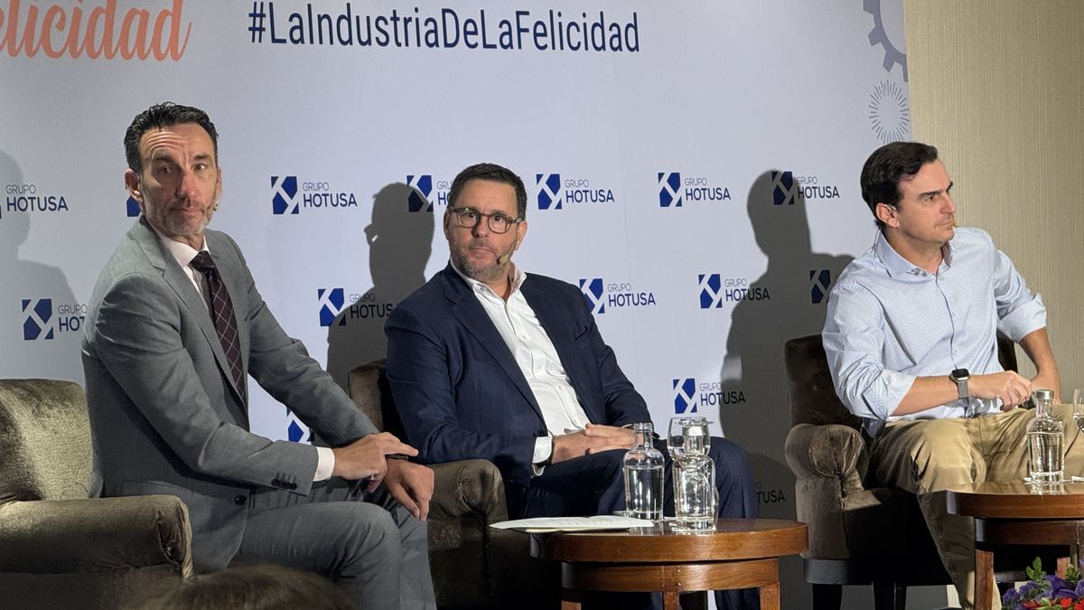 Las marcas de hoteles Palladium y Minor Hotels, durante los desayunos informativos del Grupo Hotusa en Madrid.