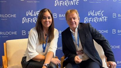 Eric Guzmán, secretario de Turismo de Bariloche, y Natacha Vázquez, directora ejecutiva de Emprotur Bariloche.