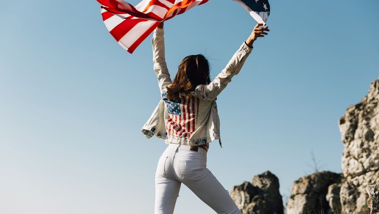 Una turista en Estados Unidos.