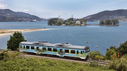 Uno de los trenes turísticos de Renfe en Galicia.