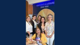 Equipo de Tecnoviajes, conducido por su presidenta ejecutiva Patricia Elías (centro). 