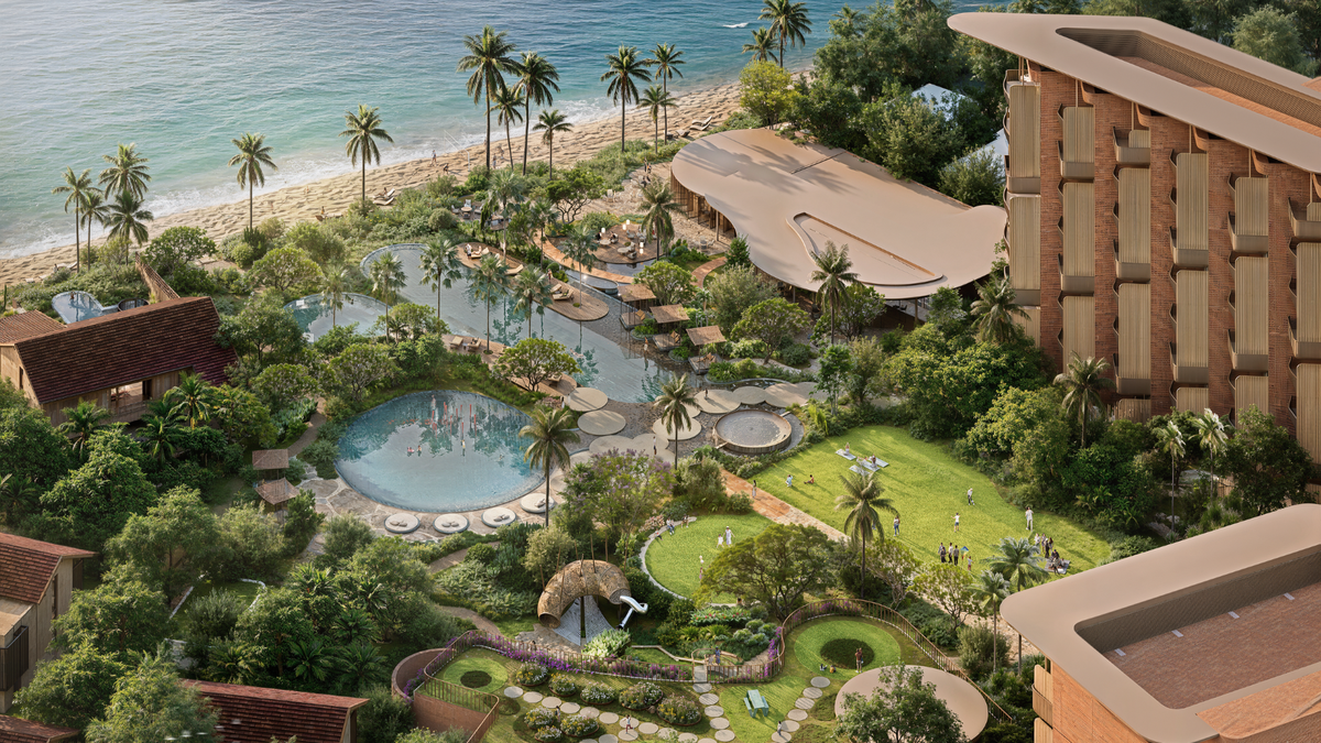 Vista aérea de lo que será el resort de Meliá