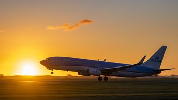 Uno de los aviones de la flota de KLM.