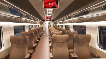 Un tren de Iryo que opera el trayecto Madrid-Barcelona