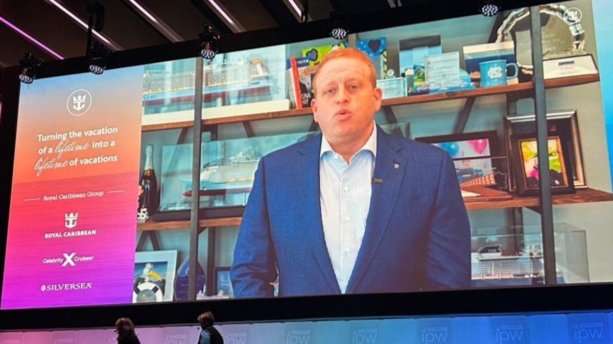 &nbsp;Jason Liberty, CEO de Royal Caribbean Group, comentó novedades en IPW 2026.