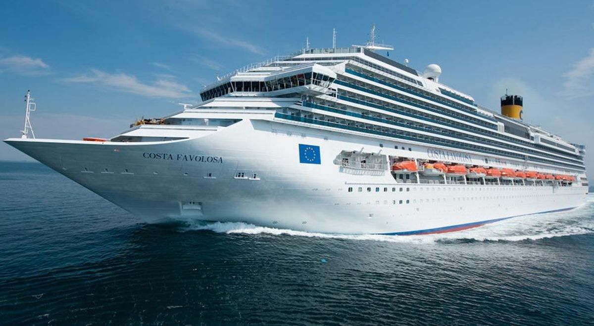 El Costa Favolosa ofrecerá cruceros de 8 y 9 noches con salidas desde Buenos Aires.