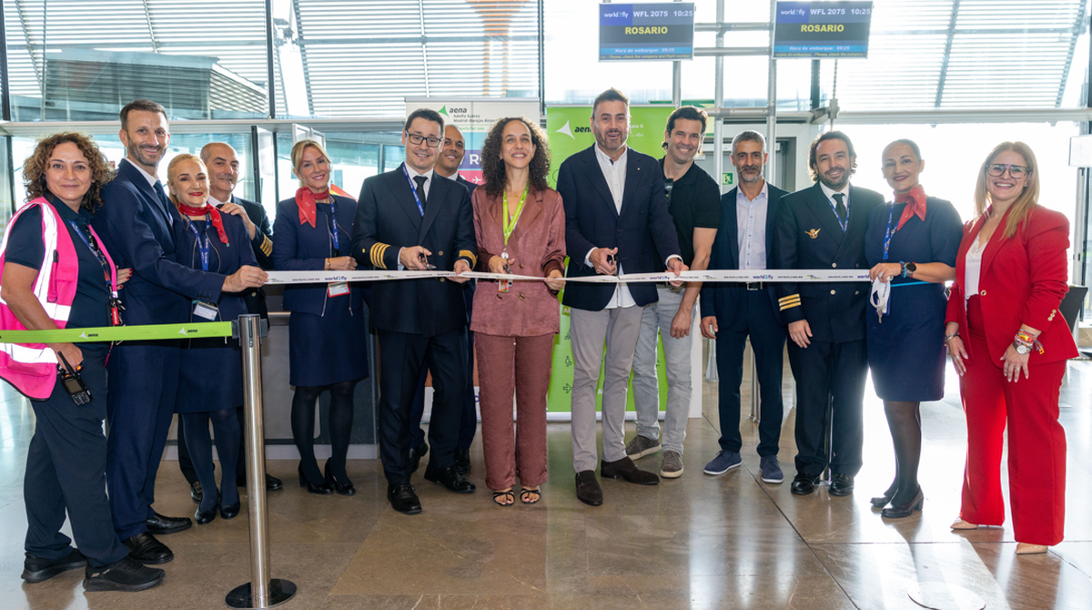 El vuelo inaugural de World2Fly desde Rosario a Madrid completó todas sus plazas