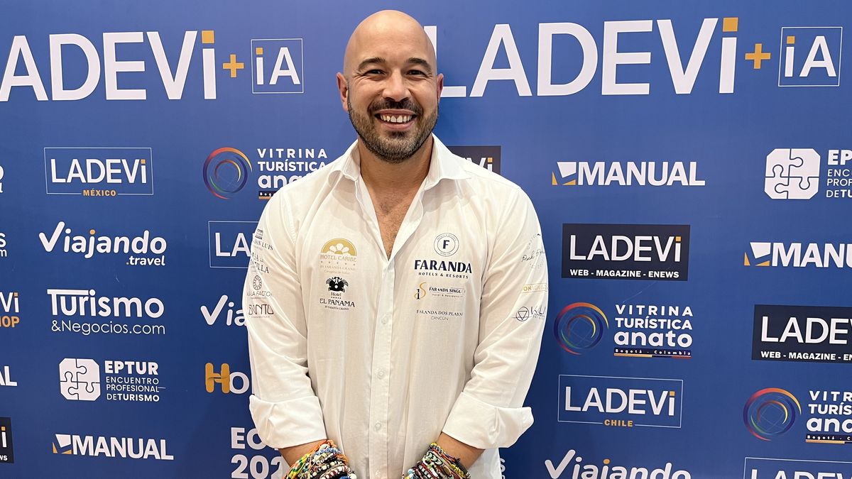 Carlos Fernández de Faranda Hotels & Resorts visitó el stand de Ladevi en la Vitrina Turística Anato 2026.