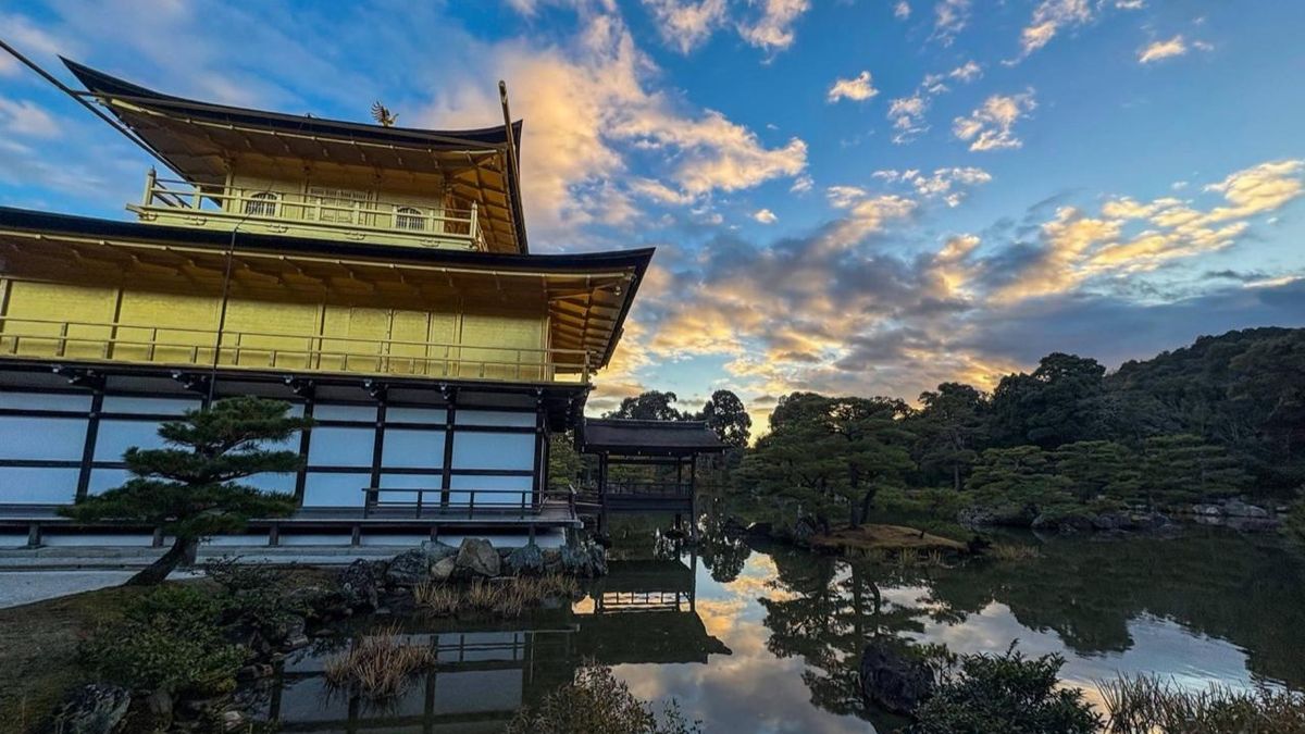 El Pabellón Dorado o palacio de Kinkakuji, un imperdible de Kioto.
