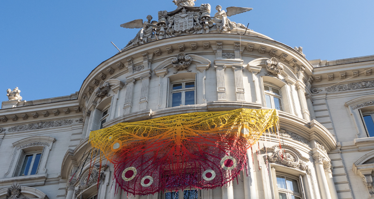 Casa América (Madrid) con una decoración especial relacionada con Buenos Aires por el evento turístico organizado.