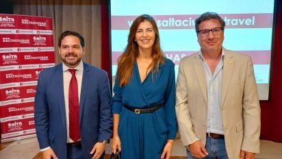 En la presentación de la ciudad de Salta estuvieron presentes Fernando García Soria, Bettina Romero y Juan Chibán.