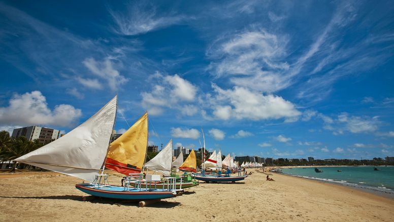 Vacaciones en Brasil: Pajucara es una de las playas más populares de Maceió.&nbsp;