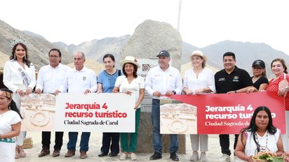 Mincetur indicó que este reconocimiento permitirá ubicar a Caral entre los destinos turísticos prioritarios para trabajar en su mejoramiento y promoción.