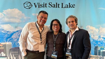Mauricio González, CEO de CWW, junto a Anton Eckert y Jorge Cabrera el marketplace de Salt Lake City, Utah.