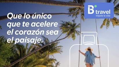 Cartel promocional de la nueva campaña “B Travel Easy” de la red de agencias B Travel de Ávoris.