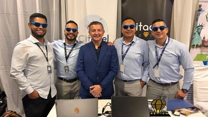 Equipo de Citadel Mayorista de Turismo, liderado por su presidente Giovanny Pinargote (centro).&nbsp;