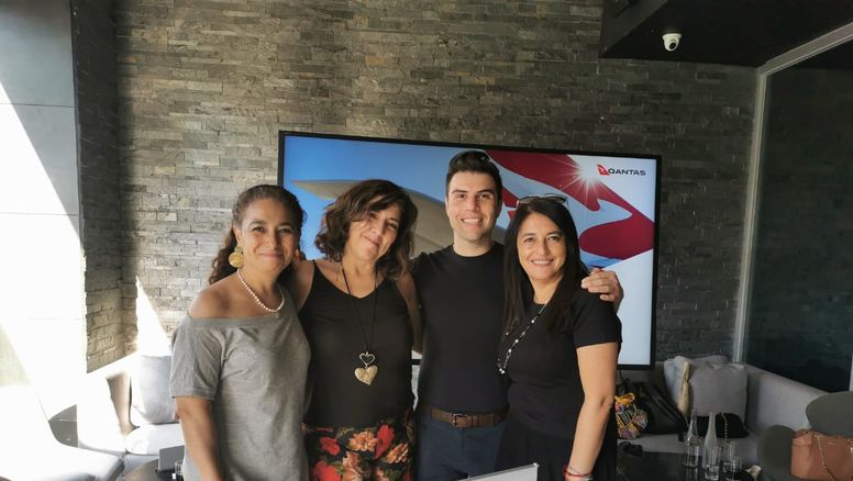 Doris Urbina y María Teresa Olavarrieta, de Aviareps; junto a Diego Álvarez y Jaqueline Vergara, de Pacific Reps.&nbsp;