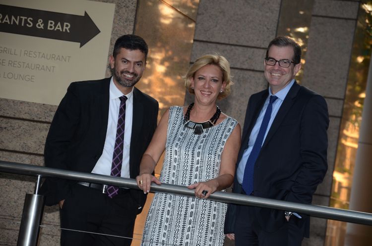 Pablo Amorín, Viviânne Martins y Greeley Koch.