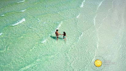 Una bella postal de las playas de St. Pete/Clearwater.