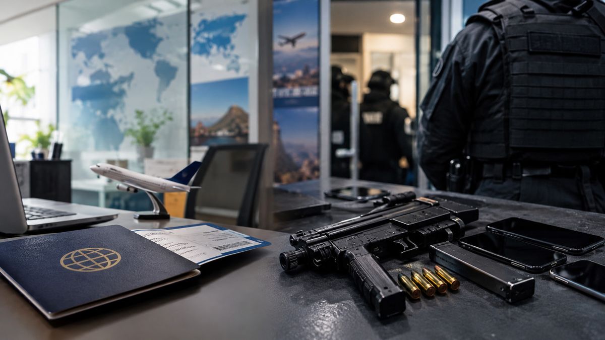 Allanan en Quito agencia de viajes que traficaba armas para un grupo delictivo.&nbsp;