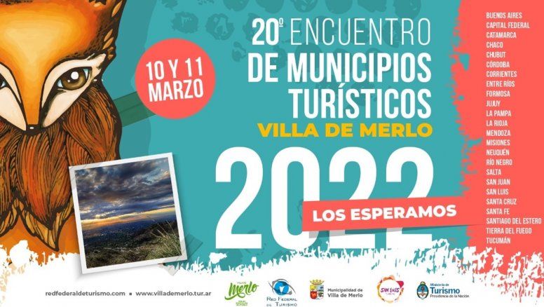 La Red Federal de Municipios Turísticos de dará cita en la Villa de Merlo.