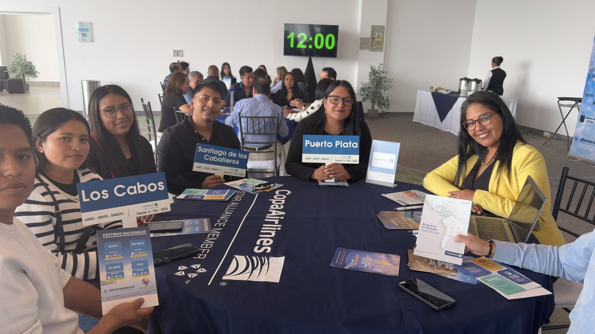 Rueda de negocios de Polimundo en Quito. Mesa de Copa Airlines.