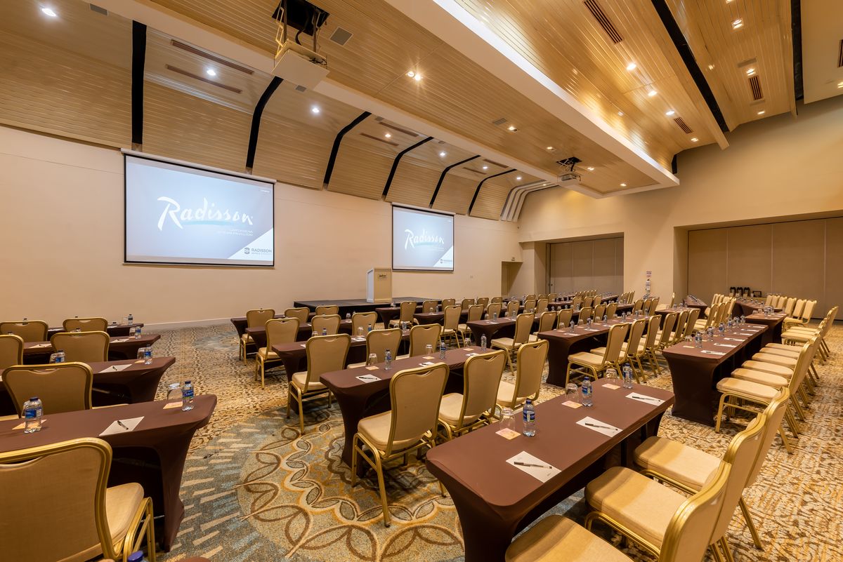 Salón para eventos del Hotel Radisson Cartagena Ocean Pavillion.