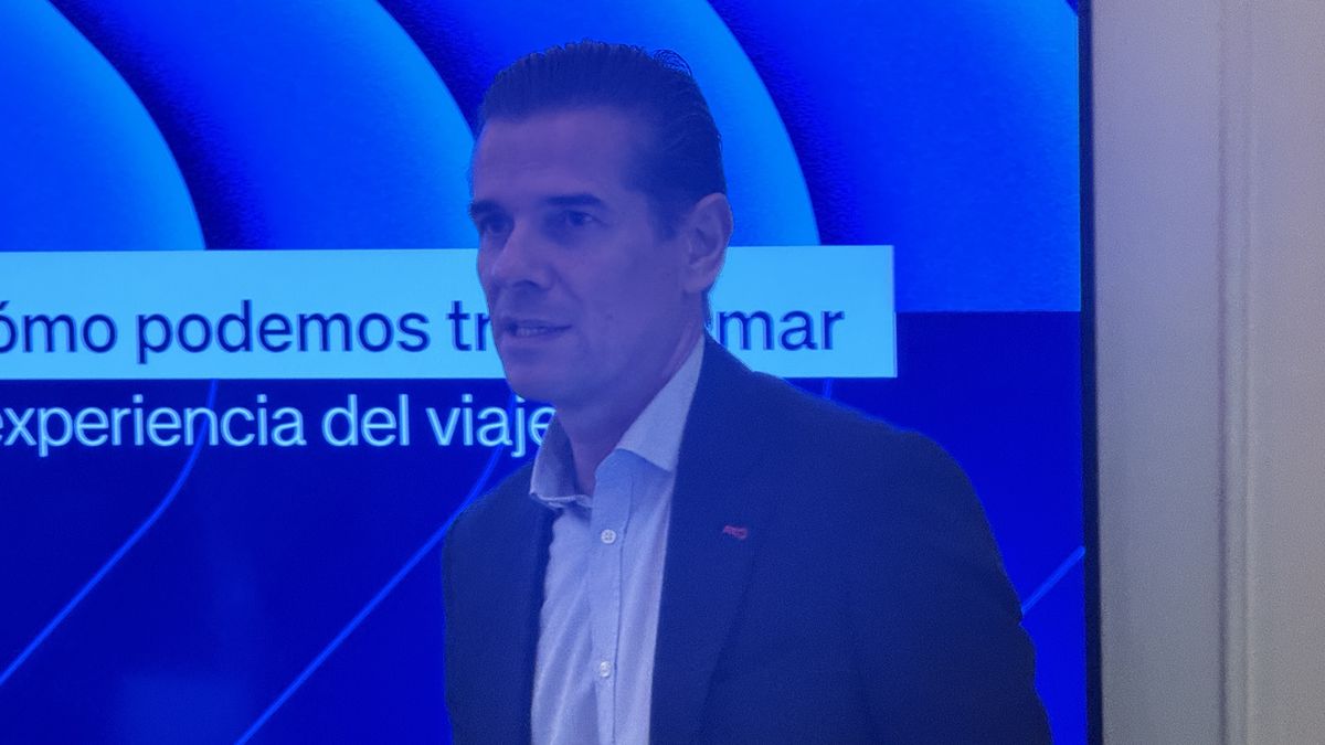 Christian Boutin, director general de Amadeus en España, durante la presentación del último informe sobre IA de la compañía.