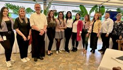 Equipo de Gente Mayorista de Turismo en Medellín, junto a nuestros patrocinadores Claudia Prieto de Turkish Airlines, Lina Muñoz de Eurorutas y Claudia Velásquez de Assist One.