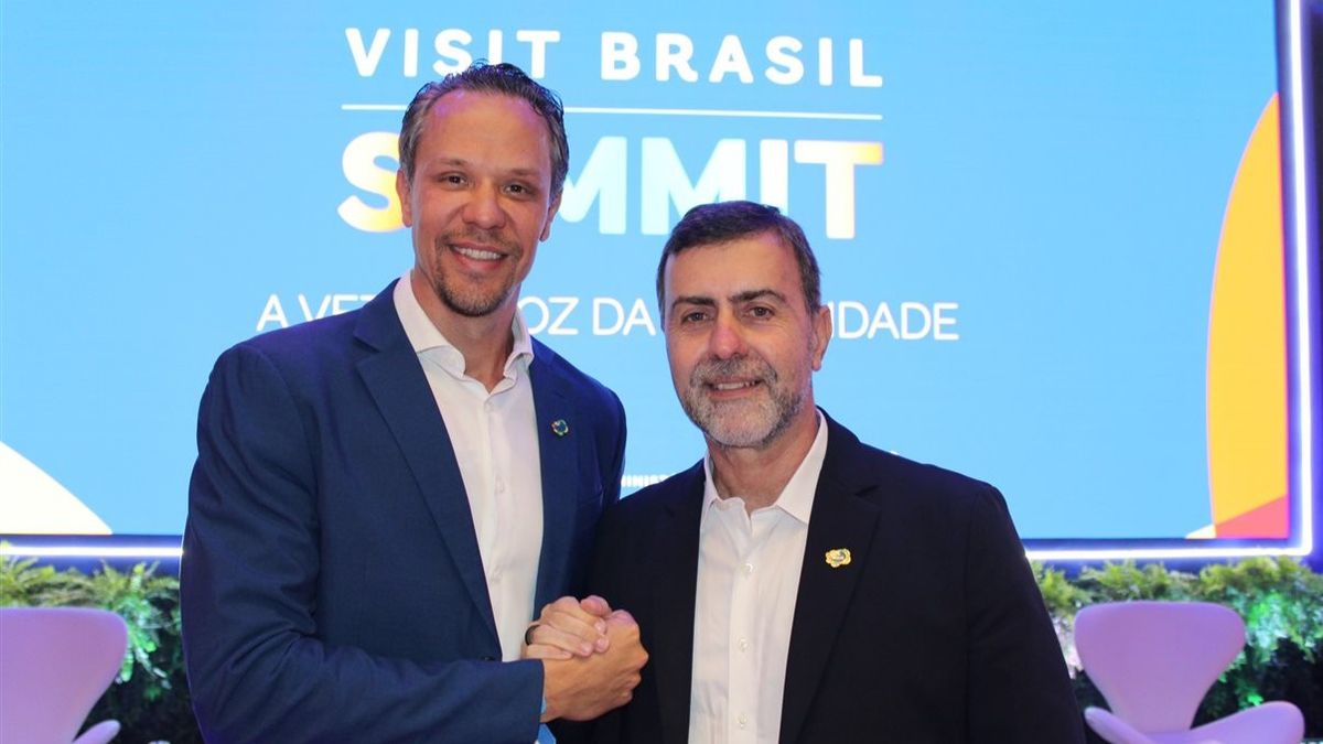 Bruno Reis, quien asume la presidencia de Embratur, y Marcelo Freixo, quien deja el cargo luego de tres años. Bruno Reis, quien asume la presidencia de Embratur, y Marcelo Freixo, quien deja el cargo luego de tres años. 