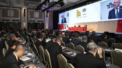 La Asamblea General de la IATA en pleno trabajo.