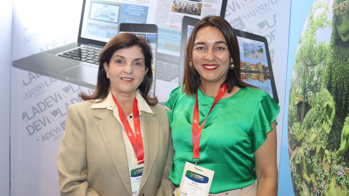 Maritza Montero, vicepresidente de Canatur, la Cámara Nacional de Turismo de Perú y Elva Castillo, subdirectora de Turismo Receptivo de PromPerú.