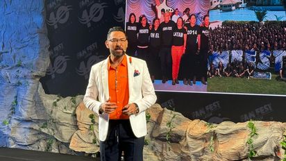 Leonel Reyes, director Corporativo de RCD Hotels en Latinoamérica, encabezó la bienvenida a los agentes de viajes al Fam Fest Latam 2024, que se celebra en AVA Resort Cancún.