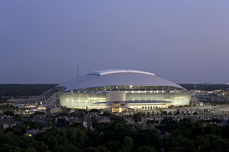 El estadio de los Dallas Cowboys, a 20 minutos de la ciudad.
