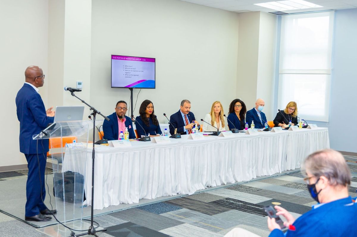 Durante el Showcase las autoridades de Antigua y Barbuda brindaron una conferencia de prensa.