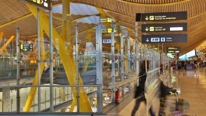 Aeropuerto Adolfo Suárez, de Barajas, Madrid, el hub más importantes de España.