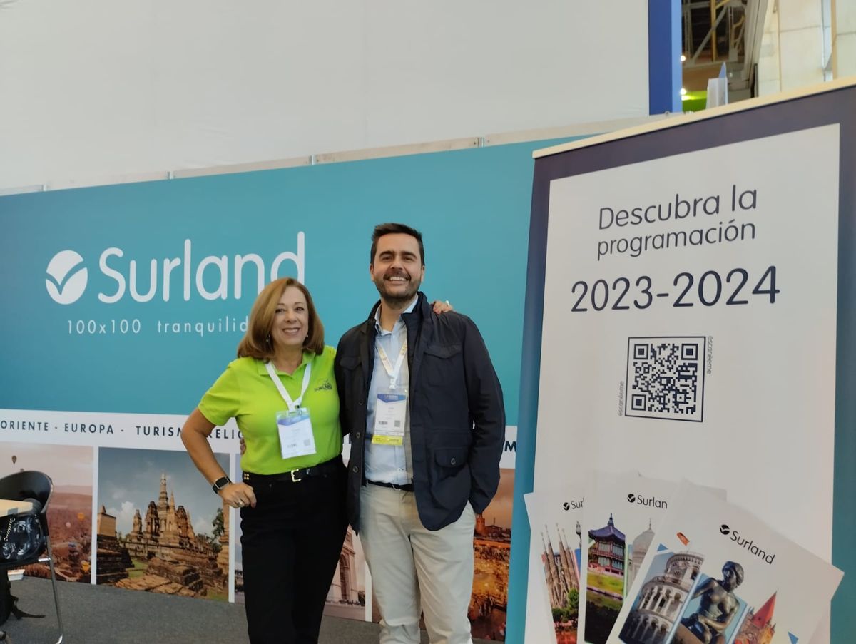 Clara Llano, gerente general de IA Representaciones y Jos&eacute; Luis Nieto, ejecutivo comercial de Surland.