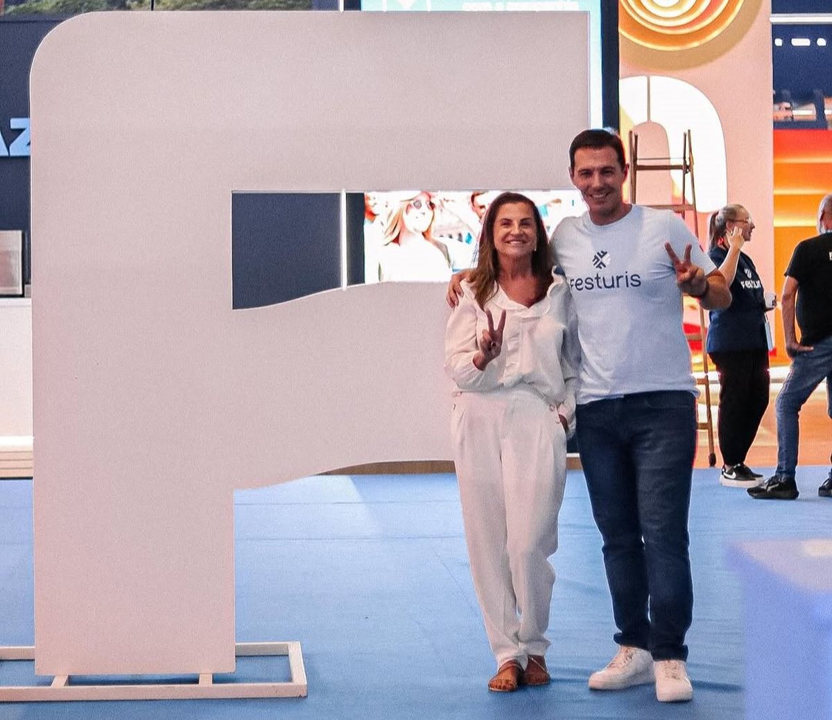 Eduardo Zorzanello y Marta Rossi, los organizadores de la Feria Internacional de Turismo Festuris, en el marco de la edición 2024.