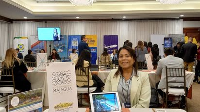 Violeta Simancas Orozco, directora comercial y de ventas del Hotel San Pedro de Majagua, dio a conocer las bondades de la propiedad ubicada en las Islas del Rosario.&nbsp;