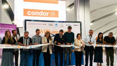 La inauguración del vuelo Los Cabos-Fráncfurt fue encabezada por Rodrigo Esponda y Maribel Collins.