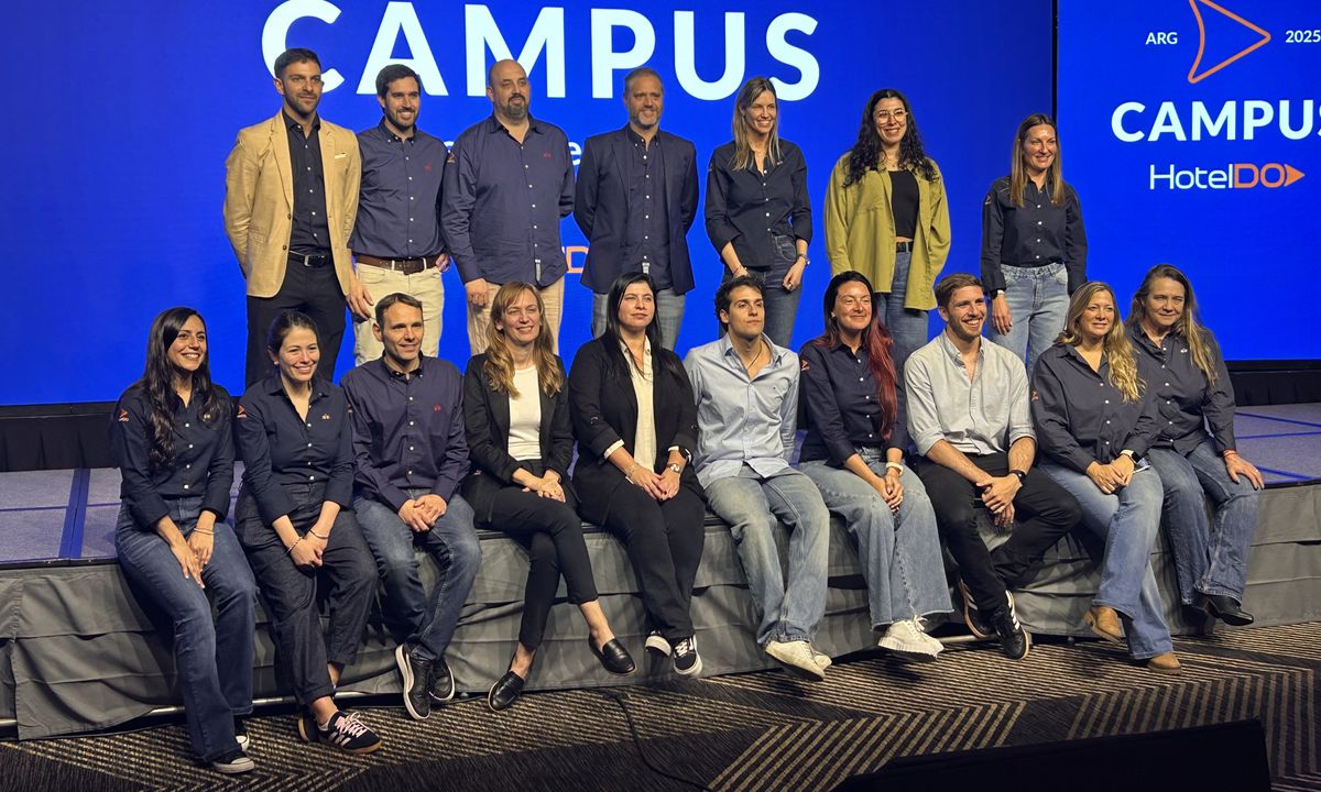 Los ejecutivos de HotelDO que recibieron a los agentes de viajes en su primer Campus HotelDO de Argentina.