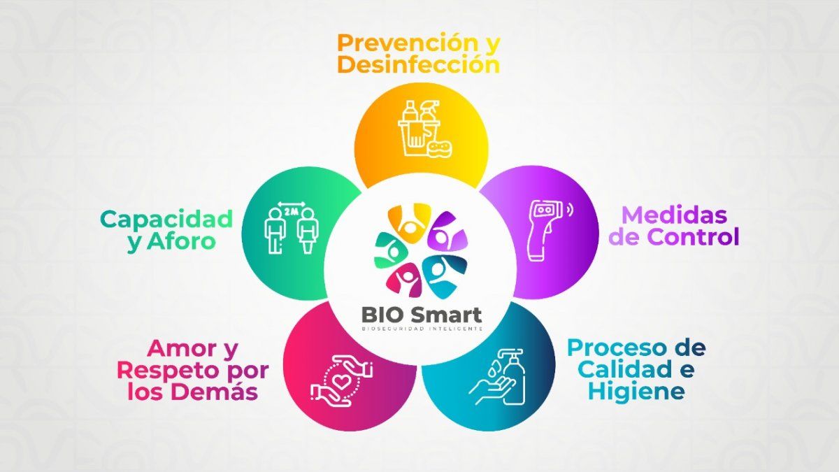 Ejes de BIO Smart, el protocolo de bioseguridad de On Vacation.&nbsp;