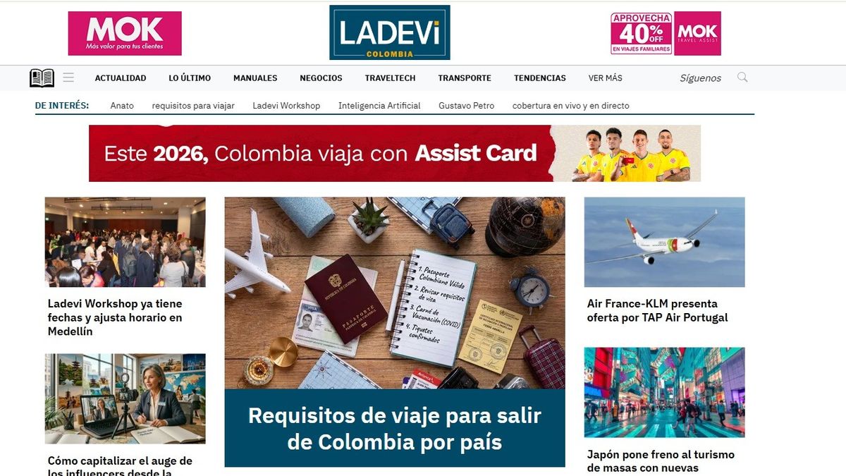 Los portales de Ladevi Medios y Soluciones, entre ellos, Ladevi Colombia, son auditados por Google Analytics.